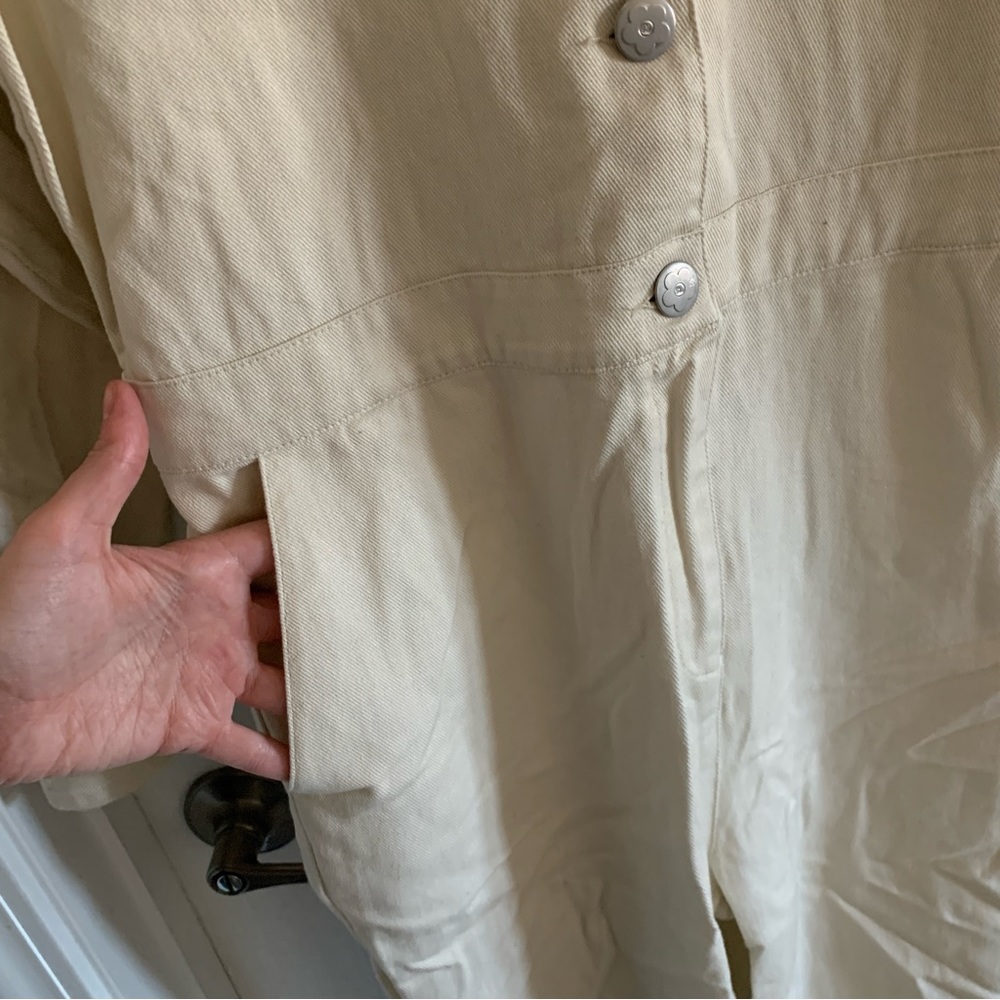 Women’s 2 SANDY LIANG x TARGET Cream Long Sleeve Jumpsuit Painter’s Boiler Suit - Picture 5 of 7